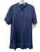 English Factory Size M Navy Cotton & Nylon Short Sleeve Collar Buttons Dress Navy / M