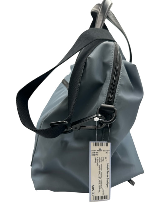 Away Slate Blue Nylon Leather trim Zip Close Pockets Duffle Bag Slate Blue