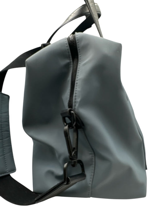Away Slate Blue Nylon Leather trim Zip Close Pockets Duffle Bag Slate Blue