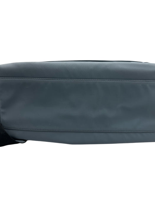 Away Slate Blue Nylon Leather trim Zip Close Pockets Duffle Bag Slate Blue