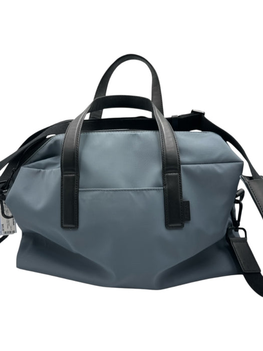 Away Slate Blue Nylon Leather trim Zip Close Pockets Duffle Bag Slate Blue