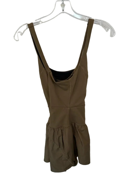 FP Movement Size L Brown Polymide & Elastane Criss Cross Front Cut Out Romper
