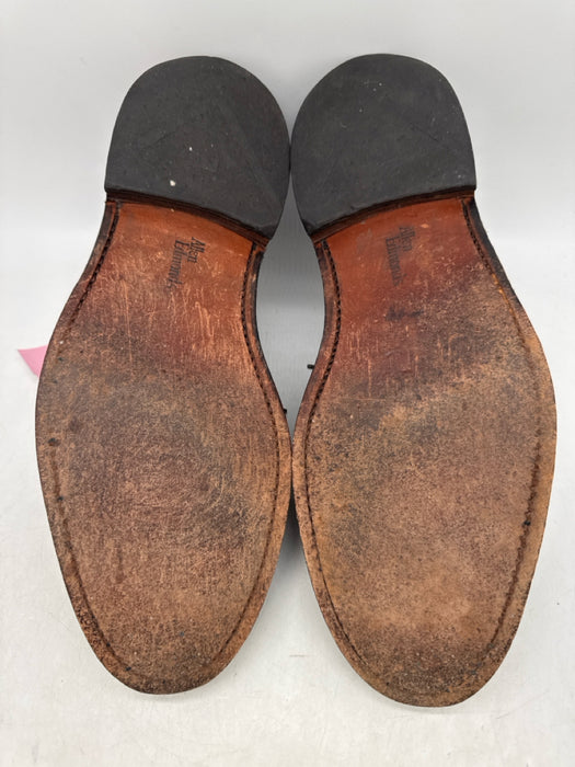 Allen Edmonds Shoe Size 10 AS IS Black Leather Lace Up Stacked Heel oxford Shoes