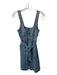 Jonathan Simkhai Size 4 Light Wash Cotton Sleeveless Button Detail Pockets Dress Light Wash / 4