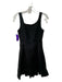 De La Vali Size 10 Black Cotton Sleeveless Buckle Back Zip Dress Black / 10