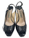 Jimmy Choo Shoe Size 38 Black Leather Snakeskin Peep Toe Stiletto Pumps Black / 38