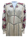 Isabel Marant Size 36 Cream & Multi Silk Embroidered Button Detail Maxi Dress Cream & Multi / 36