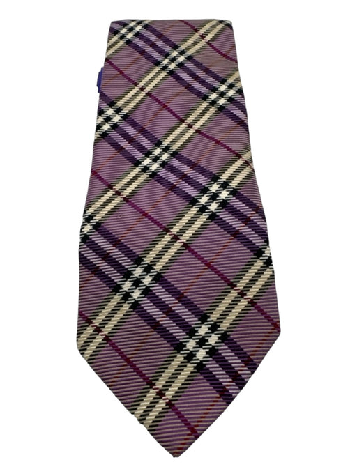 Burberry Purple & White Silk Nova Check Men's Ties