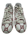 Gucci Shoe Size 39.5 White & Red Leather Monogram Low Top Sneakers White & Red / 39.5