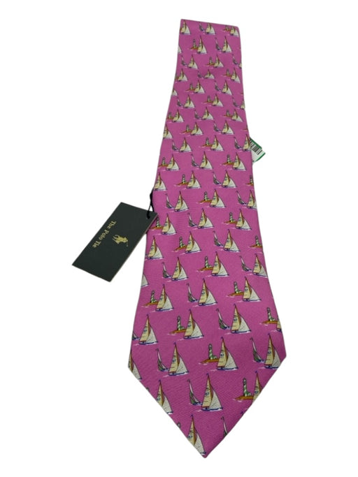 Polo NWT Pink Silk Sailboats Men's Ties