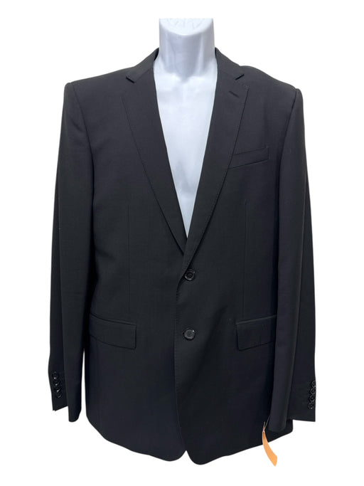 Burberry Black Wool Blend Solid 2 Button Men's Suit Black / 52L