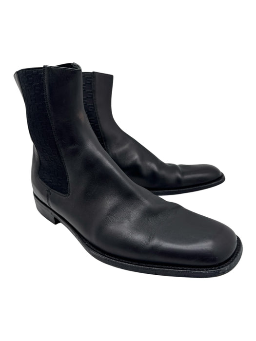 Gucci Shoe Size 8 Black Leather Solid Chelsea Men's Shoes Black / 8