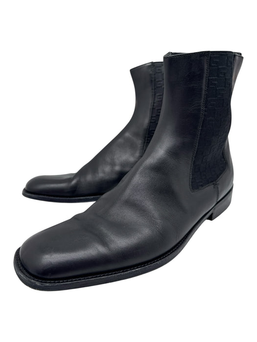 Gucci Shoe Size 8 Black Leather Solid Chelsea Men's Shoes Black / 8