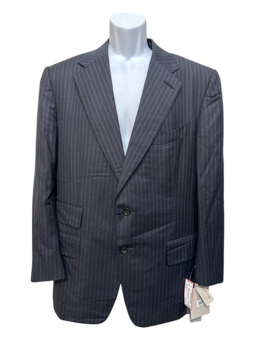 Tom Ford NWT Navy Wool Striped 2 Button Men's Blazer Navy / 54