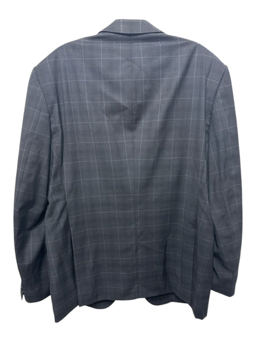 Armani Gray Wool Blend Windowpane 2 Button Men's Blazer Gray / 54
