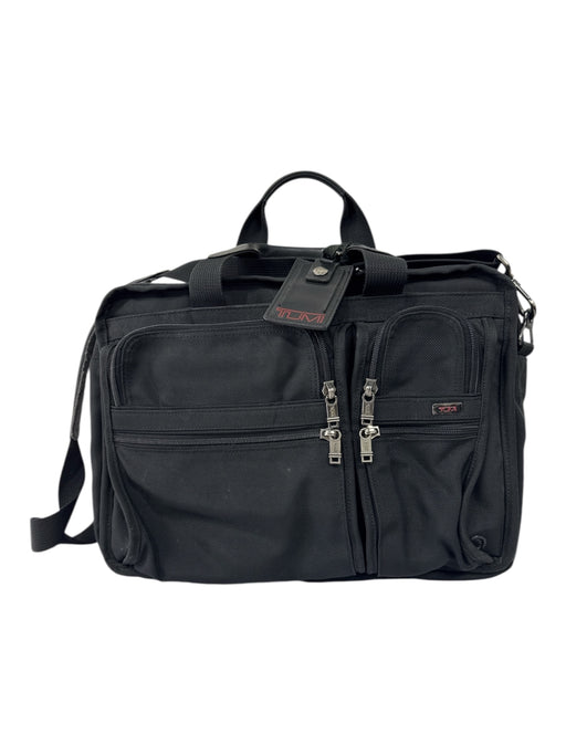 Tumi AS IS Black Canvas Solid Satchel Men's Bag Black