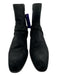 Saint Laurent Shoe Size 42 Charcoal Black Suede Pointed Square Toe Moto Boots Charcoal Black / 42