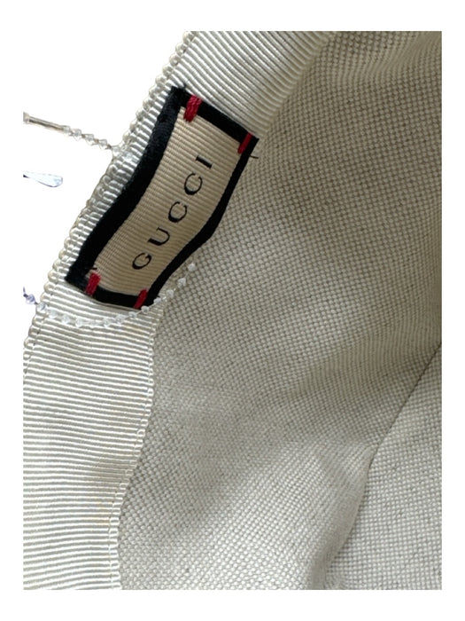 Gucci Brown & Tan Cotton Blend Guccisima Leather Trim Bucket Hat Brown & Tan / XL