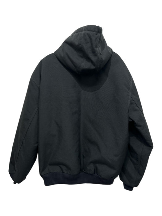 Carhartt Size L Black Canvas Solid Zip UP Hoodie Men's Jacket Black / L