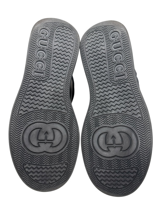 Gucci Shoe Size 9 Black & Beige Nylon & Leather Round Toe Zig Zag Boots Black & Beige / 9