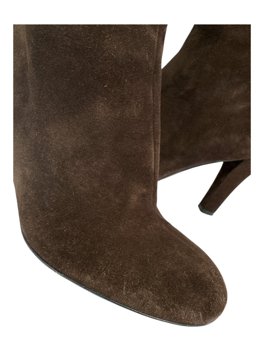 Gucci Shoe Size 40.5 Brown, Red, Green Leather Suede Round Toe Gucci Web Boots Brown, Red, Green / 40.5