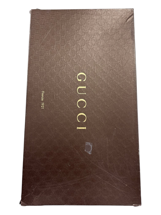 Gucci Shoe Size 40.5 Brown, Red, Green Leather Suede Round Toe Gucci Web Boots Brown, Red, Green / 40.5