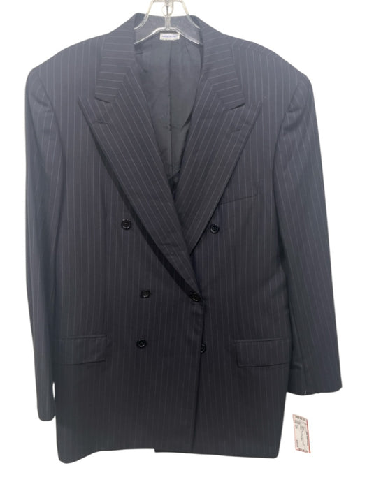 Brioni Black & Red Wool Striped Double Breasted Men's Blazer Black & Red / 42R