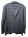 Emporio Armani Gray Wool Plaid 2 Button Men's Blazer Gray / 54
