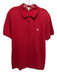 Burberry Size L Red Cotton Solid Polo Men's Short Sleeve Red / L