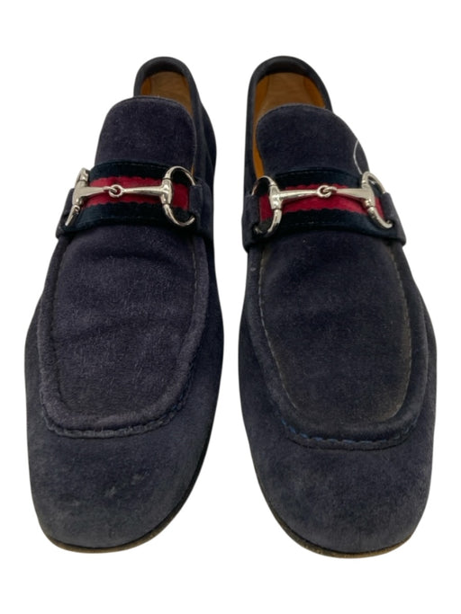 Gucci Shoe Size 10.5 AS IS Navy Suede Solid Dress Men's Shoes Navy / 10.5