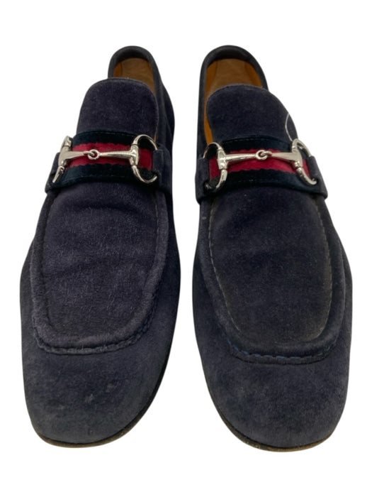 Gucci Shoe Size 10.5 AS IS Navy Suede Solid Dress Men's Shoes Navy / 10.5