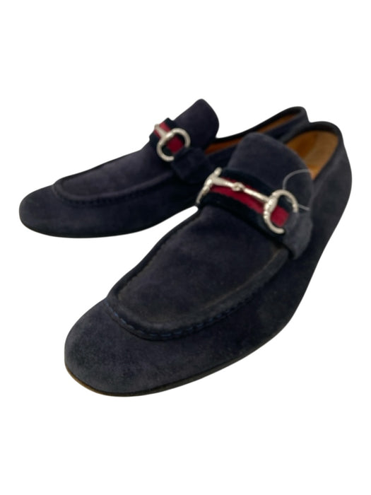 Gucci Shoe Size 10.5 AS IS Navy Suede Solid Dress Men's Shoes Navy / 10.5