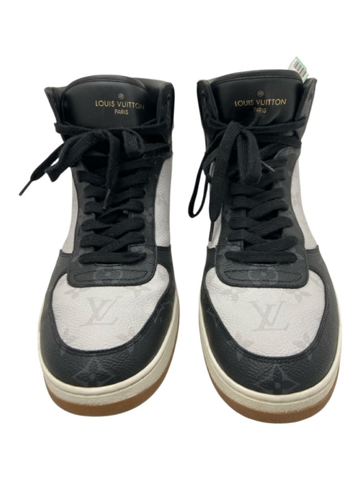 Louis Vuitton Shoe Size 7.5 Brown & Black Leather logo Sneaker Men's Shoes Brown & Black / 7.5
