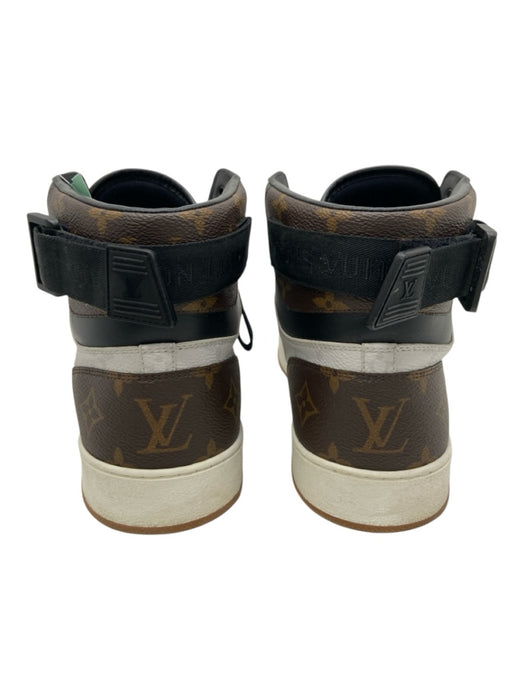 Louis Vuitton Shoe Size 7.5 Brown & Black Leather logo Sneaker Men's Shoes Brown & Black / 7.5
