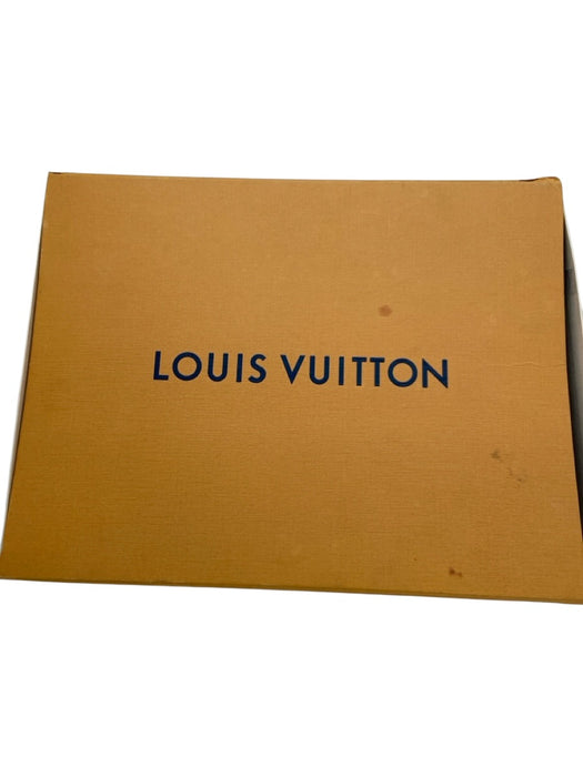 Louis Vuitton Shoe Size 7.5 Brown & Black Leather logo Sneaker Men's Shoes Brown & Black / 7.5
