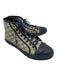 Gucci Shoe Size 10.5 Navy & Tan Canvas Guccissima High Top Sneaker Men's Shoes Navy & Tan / 10.5