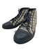 Gucci Shoe Size 10.5 Navy & Tan Canvas Guccissima High Top Sneaker Men's Shoes Navy & Tan / 10.5