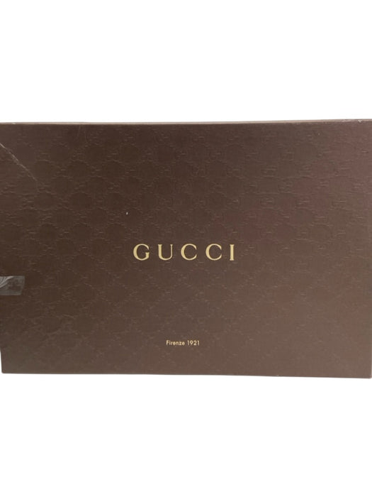 Gucci Shoe Size 10.5 Navy & Tan Canvas Guccissima High Top Sneaker Men's Shoes Navy & Tan / 10.5