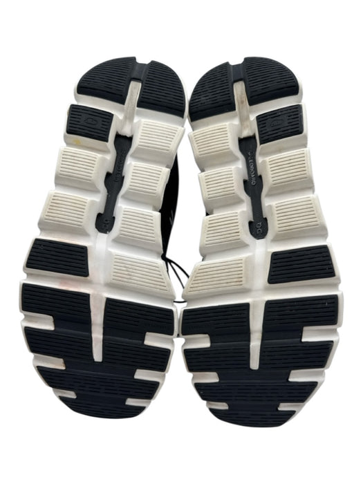 On Cloud Shoe Size 10 Black & White Synthetic Knit Lace Up Foam Sole Sneakers Black & White / 10