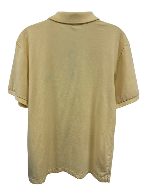 Burberry Size L Yellow Cotton Blend Solid Polo Men's Short Sleeve Yellow / L