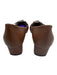 Gucci Shoe Size 40 Brown Pebble Leather Block Heel Buckle Logo Round Toe Sandals Brown / 40