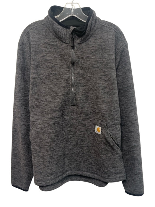 Carhartt Size L Gray Synthetic Heathered Quarter Zip Men's Jacket Gray / L