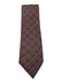 Miller Brothers Orange & Blue Silk Medallion Men's Ties Orange & Blue
