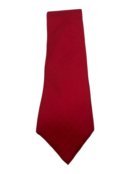 Yves Saint Laurent Vintage Red Silk Dots Men's Ties Red