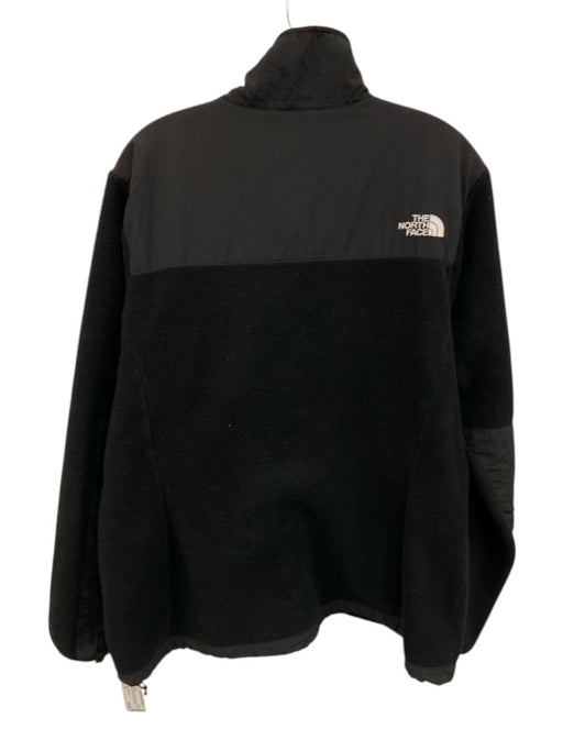 The North Face Size XL Black Nylon Blend Fleece Fabric Block Zip Front Sweater Black / XL
