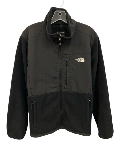 The North Face Size XL Black Nylon Blend Fleece Fabric Block Zip Front Sweater Black / XL