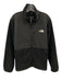 The North Face Size XL Black Nylon Blend Fleece Fabric Block Zip Front Sweater Black / XL