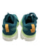 Hoka Shoe Size 7 Teal Green & Lime Green Synthetic Knit Perforated Sneakers Teal Green & Lime Green / 7