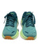 Hoka Shoe Size 7 Teal Green & Lime Green Synthetic Knit Perforated Sneakers Teal Green & Lime Green / 7