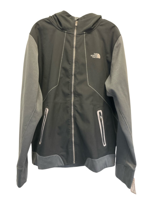 The North Face Size L Black Synthetic Solid Zip UP Men's Jacket Black / L